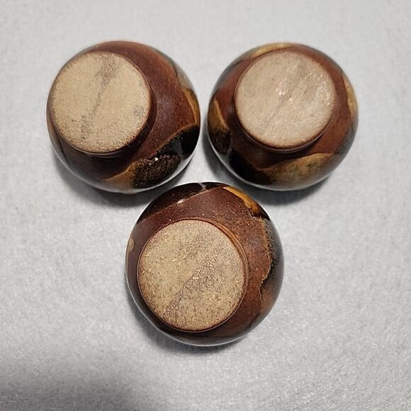 Robert Maxwell Pottery Craft USA 9in Decanter 3 Cups MCM 1970s Geometric Browns - Picture 7 of 14